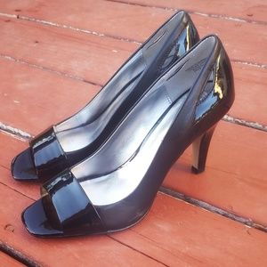 Peep Toe Pumps - Black - Anne Klein